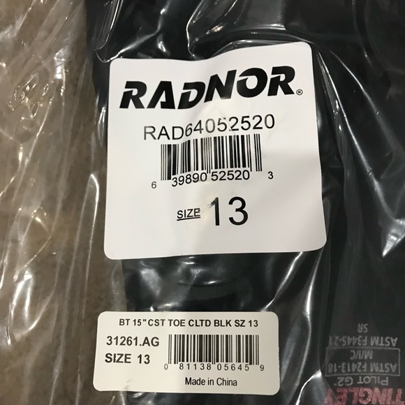 COPY - Black Size 13 rubberized reinforced toe chore boots. See pics. Brand New. - Picture 6 of 6